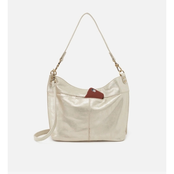 HOBO International Pier shoulder/crossbody in Pearled Silver - Picture 9 of 13